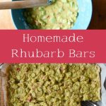 Rhubarb bars pinterest graphic