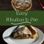 easy rhubarb pie pinterest graphic