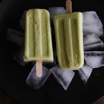 two keu lime ice cream bars on a plate