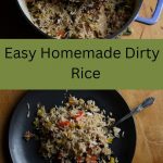 easy homemade dirty rice pinterest graphic