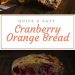quick and easy cranberry orange bread-pinterest graphic