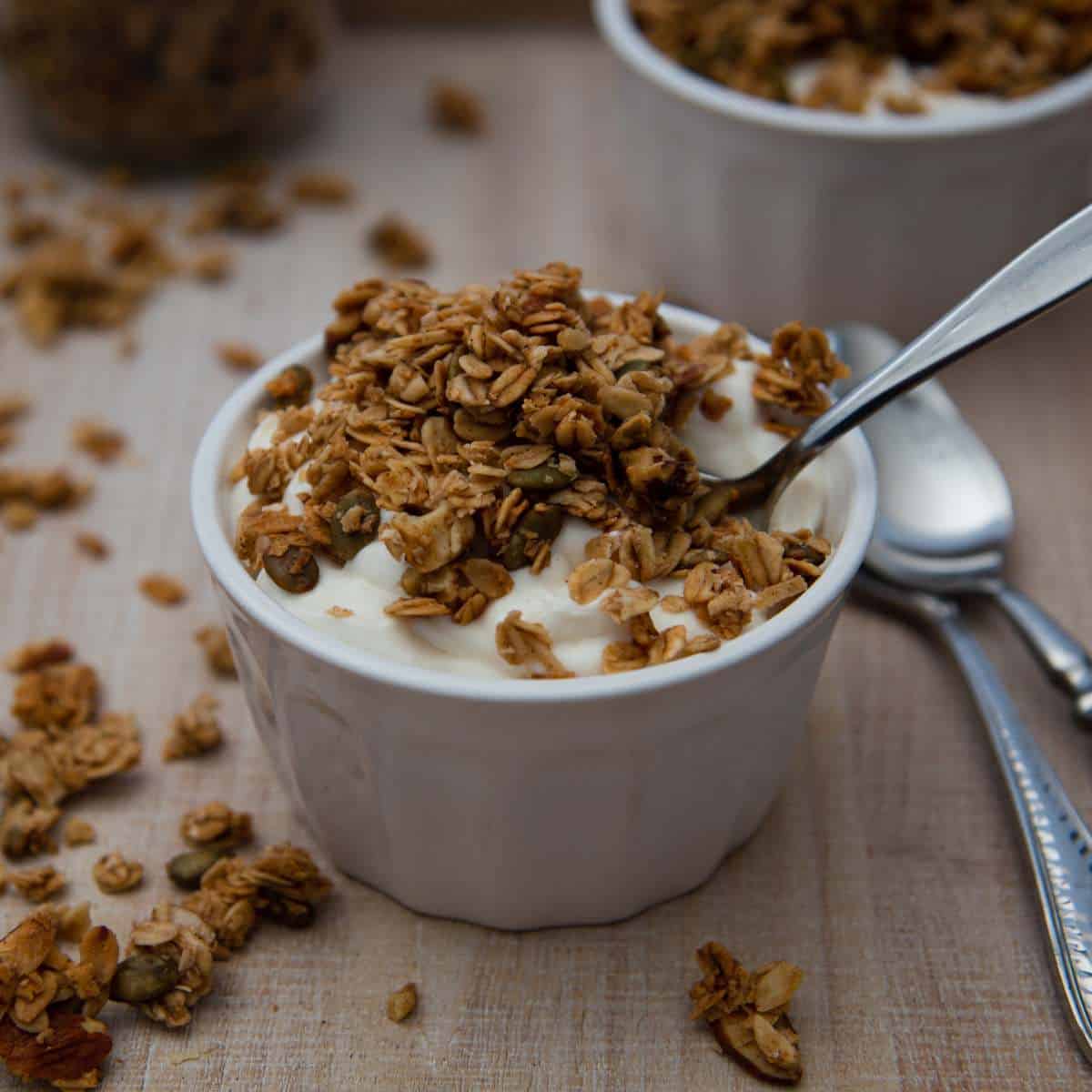 Honey Cinnamon Granola Recipe | sugar-free homemade granola