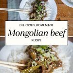 delicious homemade mongolian beef recipe-pintereest graphic