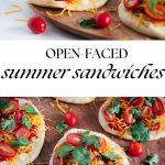 open-faced summer sandwiches -pinterest graphic