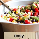 easy avocado salad-pinterest graphic