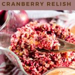 easy homemade cranberry relish -pinterest graphic