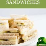 easy cucumber sandwiches Pinterest graphic