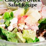 chopped greek salad recipe -pinterest graphic