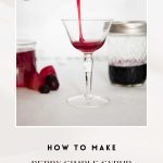 how to make berry simple syrup - pinterest graphic