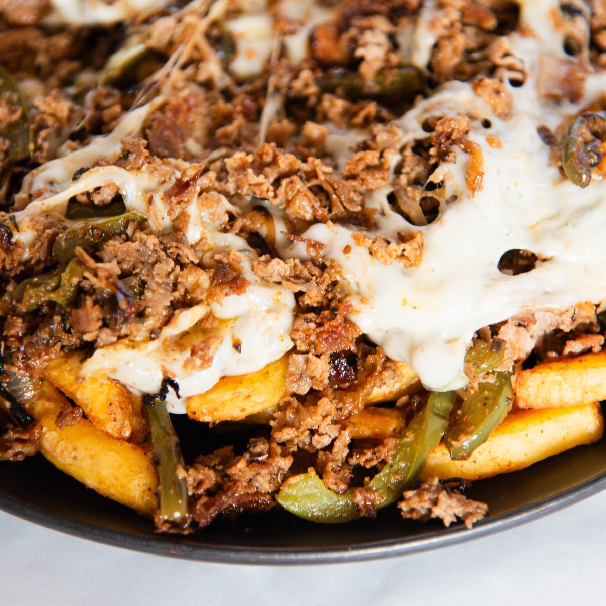 Easy Loaded Philly Cheesesteak Fries