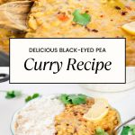 delicious black-eyed peas curry recipe -Pinterest graphic