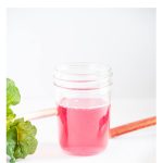 how to make rhubarb simple syrup - Pinterest graphic