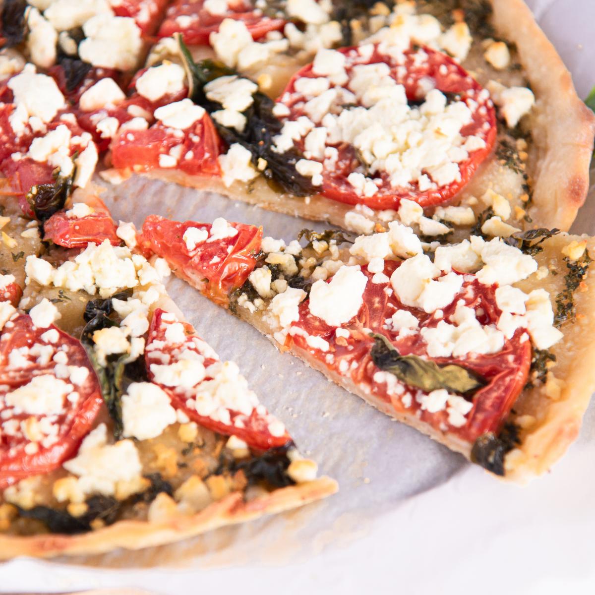 Feta and Basil Pizza Recipe with Fresh Tomatoes - An Expression Of Food