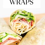 turkey bacon wraps - Pinterest graphic