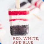 red white and blue cheesecake popsicles - Pinterest graphic