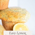 Easy Lemon Poppy seed muffins - Pinterest graphic