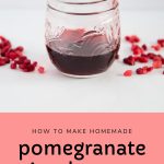 how to make pomegranate simple syrup - Pinterest graphic