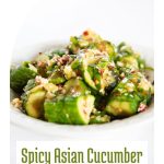 spicy asian cucumber salad - pinterest graphic