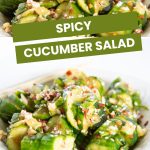 Spicy cucumber salad - pinterest graphic