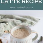 brown sugar white chocolate latte recipe - Pinterest graphic