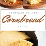 homemade skillet cornbread - pinterest graphic