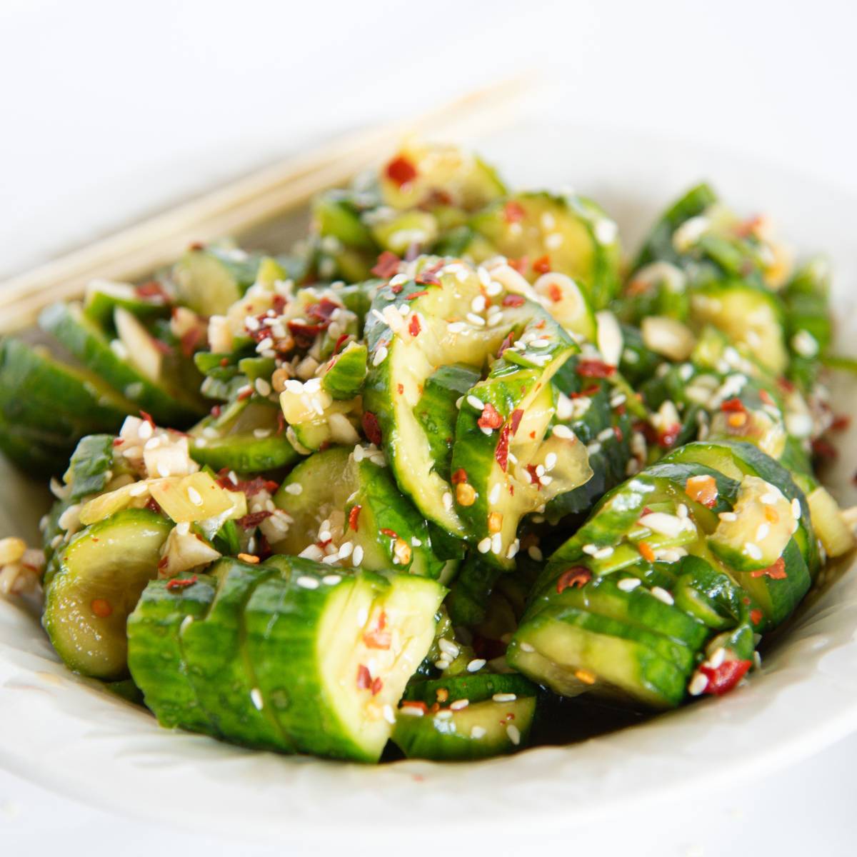 Easy Spicy Asian Cucumber Salad Recipe