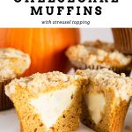 easy homemade pumpkin cheesecake muffins - Pinterest