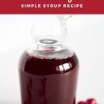 cranberry simple syrup - Pinterest graphic