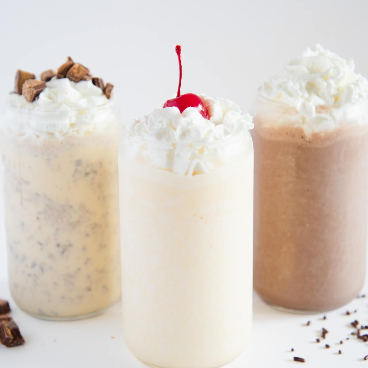 Homemade Milkshakes (3 easy milkshake recipes)