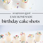 easy homemade birthday cake shots - Pinterest graphic