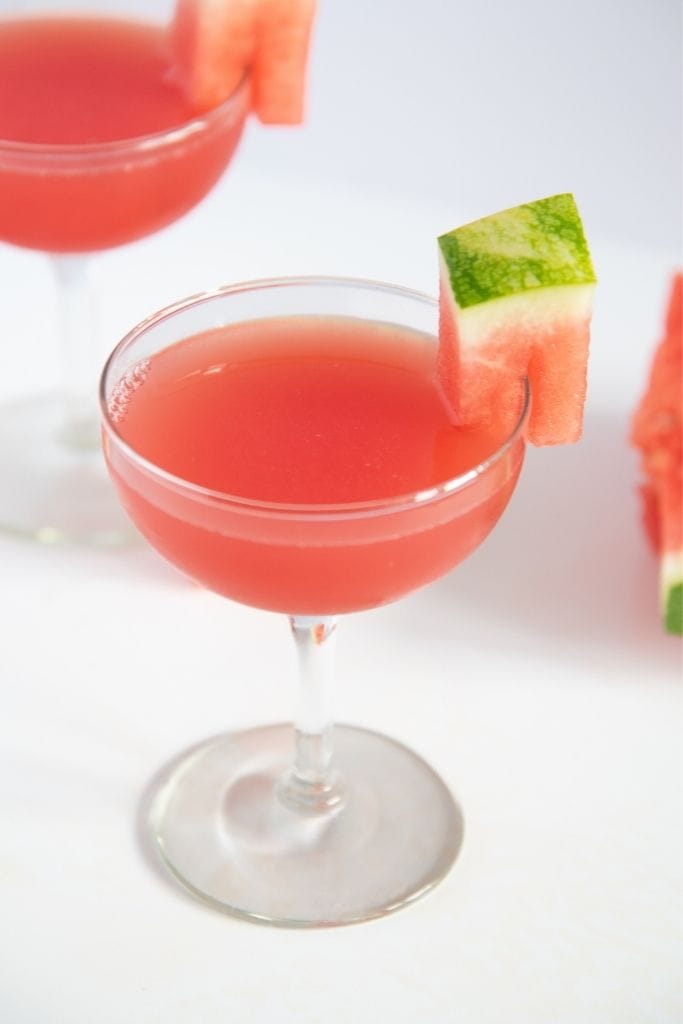 two watermelon rum cocktails 
