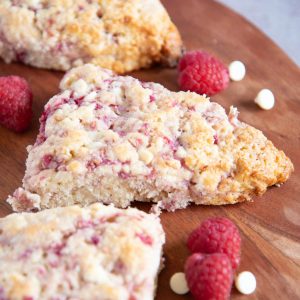 raspberry white chocolate scones featured image