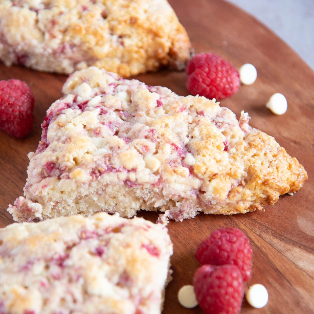 Raspberry White Chocolate Scones | sourdough discard recipe