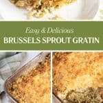 brussels sprout gratin - Pinterest graphic