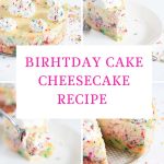birthday cake cheesecake - Pinterest graphic