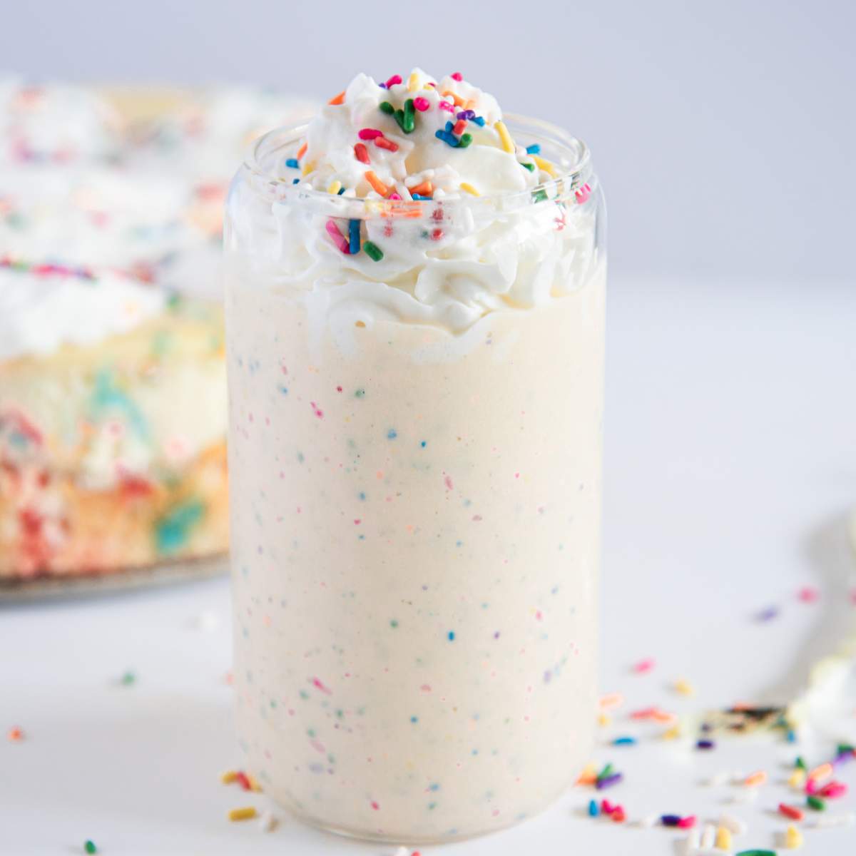 Birthday Cake Milkshake | funfetti shake recipe
