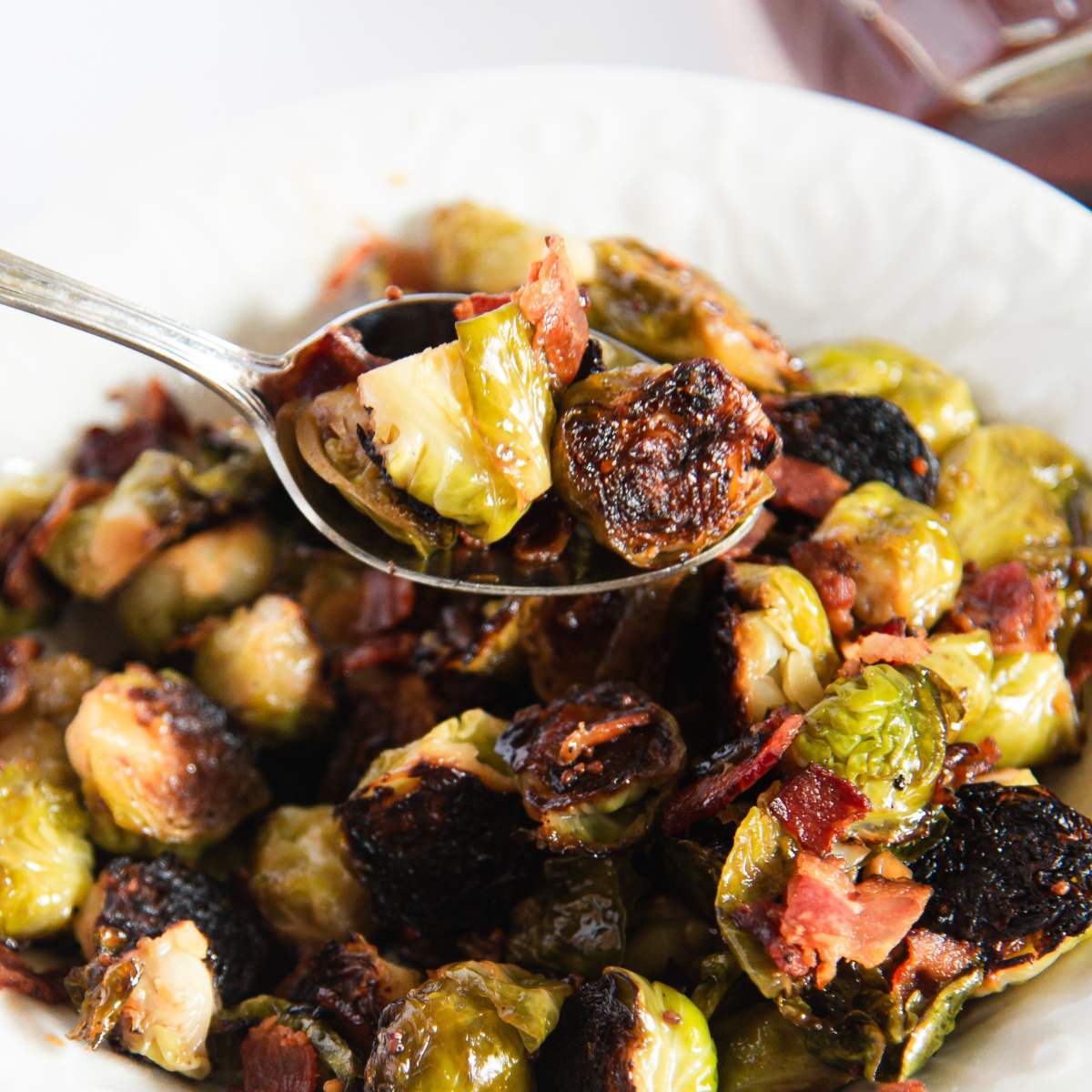 Stovetop Maple Bacon Brussels Sprouts