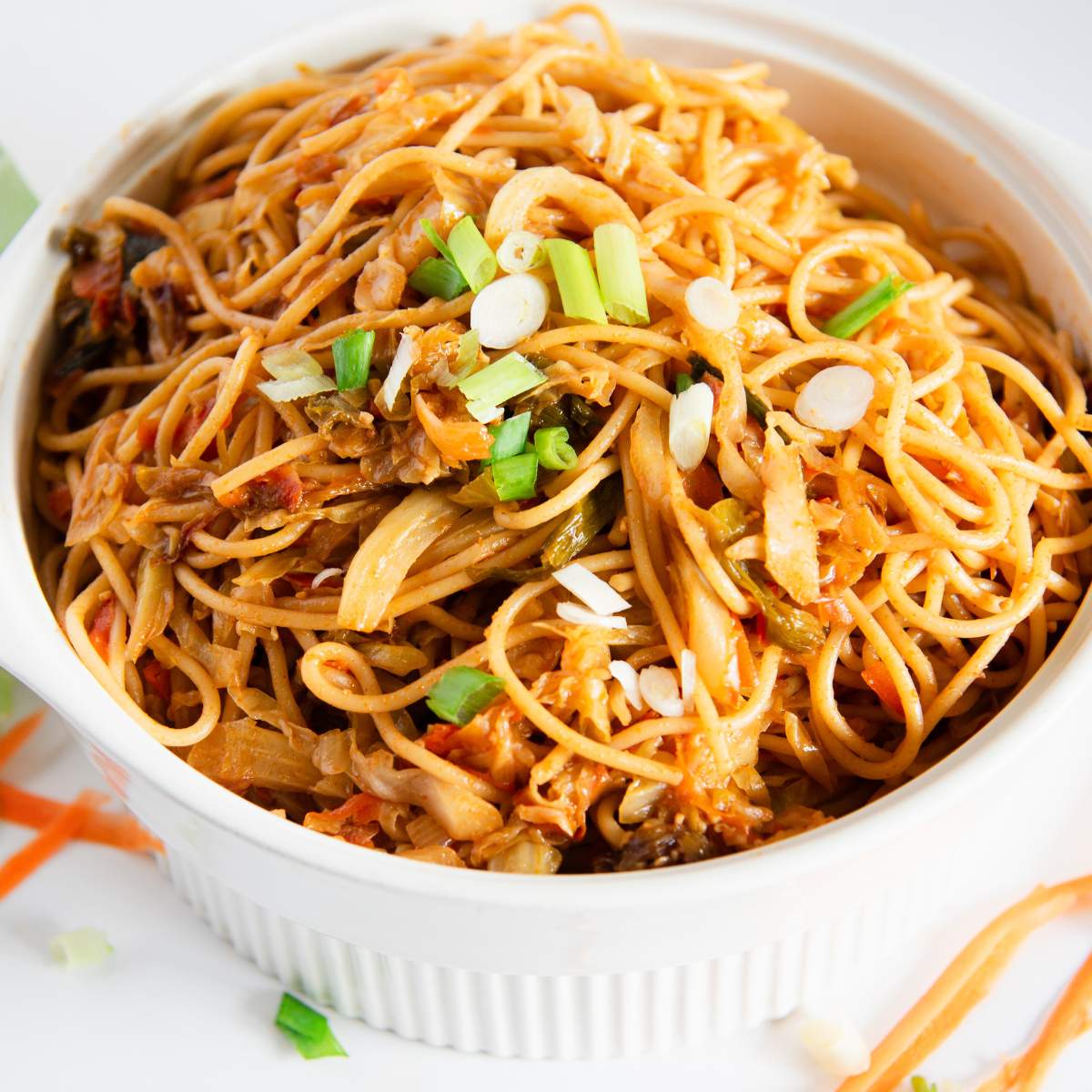 Spicy Cabbage Noodles (easy noodle stir-fry)