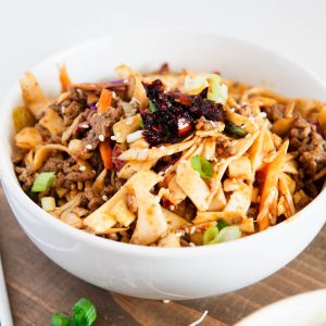 spicy beef noodles featured image