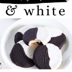 black and white cookie recipe - Pinterest graphic