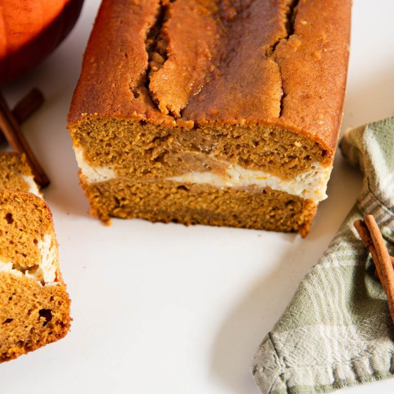 pumpkin cream cheese quick bread featured image