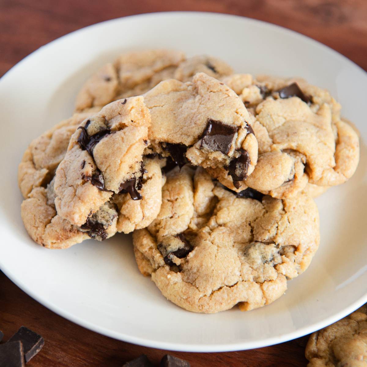 Brown Butter Sourdough Discard Chocolate Chunk Cookies