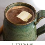 buttered rum hot chocolate recipe - Pinterest graphic
