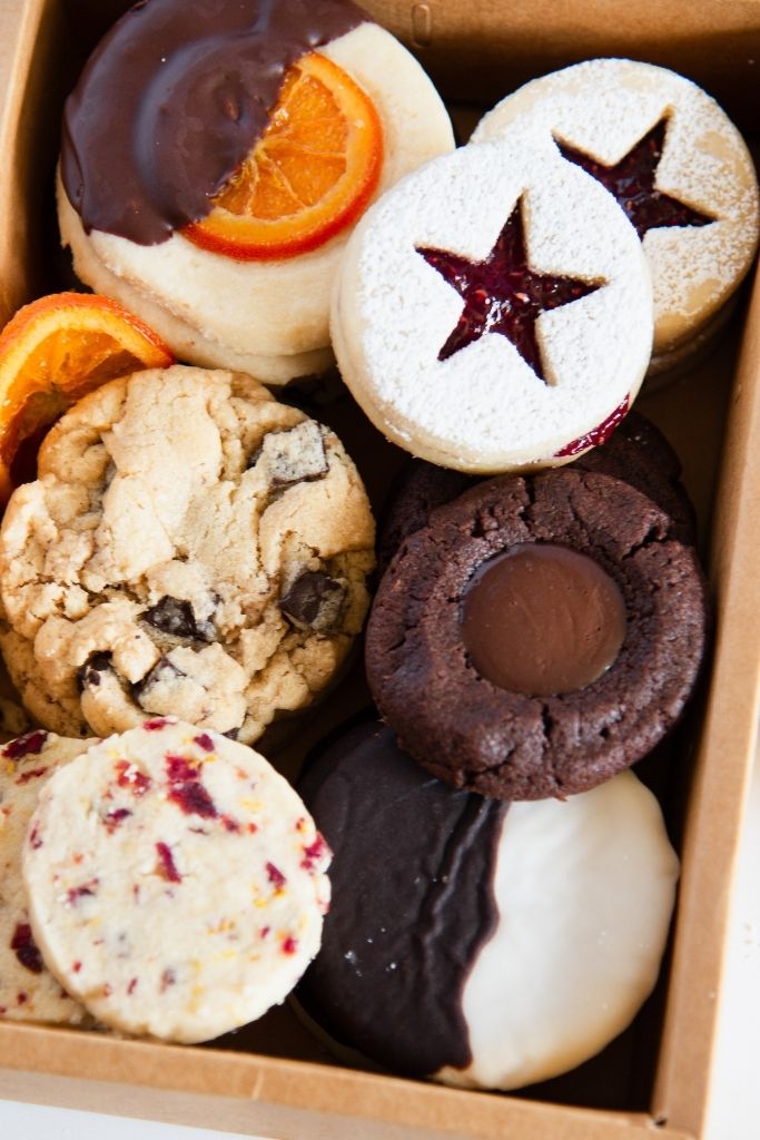 a close up overhead shot of a cookie box