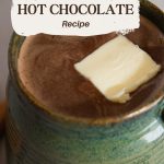 warm & cozy buttered rum hot chocolate - Pinterest graphic