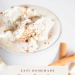 easy homemade Cinnabon latte - Pinterest graphic
