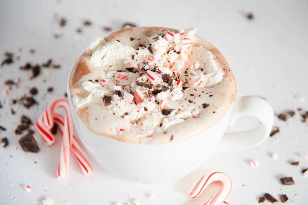 a cup of peppermint hot chocolate 