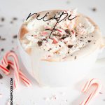 peppermint hot chocolate recipe - Pinterest graphic