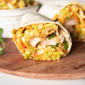 crispy chicken wraps featured image