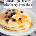 sourdough discard blueberry pancakes - Pinterest graphic